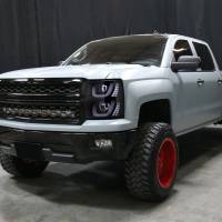 Spec'D Tuning Products - Spec-D 2014-2015 Chevrolet Silverado 1500 LED U-Bar Projector Headlights w/ LED Turn Signal Lights (Glossy Black Housing/Smoke Lens) - Image 8