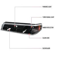 Spec'D Tuning Products - Spec-D 2004-2012 Chevrolet Colorado GMC Canyon Corner Lights (Jet Black Housing/Clear Lens) - Image 6