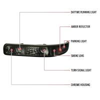 Spec'D Tuning Products - Spec-D 1999-2002 Chevrolet Silverado/ 2000-2006 Tahoe Suburgan Bumper Lights (Chrome Housing/Smoke Lens) - Image 5