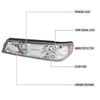 Spec'D Tuning Products - Spec-D 2004-2012 Chevrolet Colorado GMC Canyon Corner Lights (Chrome Housing/Clear Lens) - Image 6