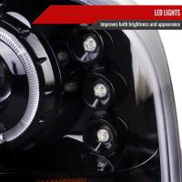 Spec'D Tuning Products - Spec-D 1999-2004 Ford F-250/F-350/F-450/F-550/Excursion Dual Halo Projector Headlights (Jet Black Housing/Clear Lens) - Image 3