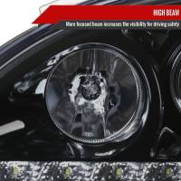 Spec'D Tuning Products - Spec-D 1998-2001 Mercedes Benz W163 ML Class Projector Headlights w/ SMD LED Light Strip (Glossy Black Housing/Smoke Lens) - Image 2