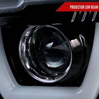 Spec'D Tuning Products - Spec-D 2011-2014 Dodge Charger Dual LED U-Bar Projector Headlights (Glossy Black Housing/Smoke Lens) - Image 1