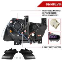 Spec'D Tuning Products - Spec-D 2011-2014 Dodge Charger Dual LED U-Bar Projector Headlights (Glossy Black Housing/Smoke Lens) - Image 5