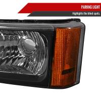 Spec'D Tuning Products - Spec-D 2002-2007 Chevrolet Silverado/Avalanche Bumper Lights (Matte Black Housing/Clear Lens) - Image 3