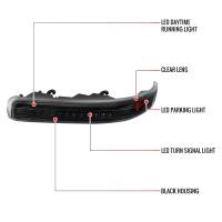 Spec'D Tuning Products - Spec-D 1999-2002 Chevrolet Silverado/ 2000-2006 Tahoe Suburban LED Bumper Lights (Matte Black Housing/Clear Lens) - Image 6