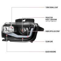 Spec'D Tuning Products - Spec-D 2010-2013 Chevrolet Camaro LED Bar Projector Headlights (Matte Black Housing/Clear Lens) - Image 6