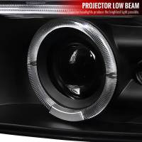 Spec'D Tuning Products - Spec-D 1999-2002 Chevrolet Silverado/ 2000-2006 Tahoe Suburban Dual Halo Projector Headlights w/ Bumper Lights (Matte Black Housing/Clear Lens) - Image 1