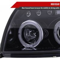 Spec'D Tuning Products - Spec-D 2003-2005 Toyota 4Runner Dual Halo Projector Headlights (Glossy Black Housing/Smoke Lens) - Image 2