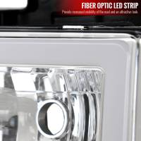 Spec'D Tuning Products - Spec-D 1988-1998 Chevrolet/GMC C10 C/K LED Strip Factory Style Headlights (Chrome Housing/Clear Lens) - Image 3