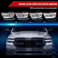 Spec'D Tuning Products - Spec-D 2019-2022 Dodge RAM 1500 Switchback Sequential LED Turn Signal Projector Headlights (Chrome Housing/Clear Lens) - Image 1