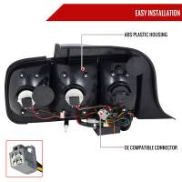 Spec'D Tuning Products - Spec-D 2005-2009 Ford Mustang Sequential LED Tail Lights (Chrome Housing/Smoke Lens) - Image 6