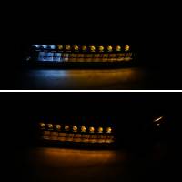 Spec'D Tuning Products - Spec-D 1999-2002 Chevrolet Silverado/ 2000-2006 Chevrolet Tahoe/Suburban Dual Halo Projector Headlights with LED Sequential Turn Signal Bumper Lights (Matte Black Housing/Clear Lens) - Image 5