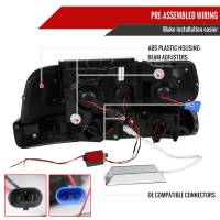 Spec'D Tuning Products - Spec-D 1999-2002 Chevrolet Silverado/ 2000-2006 Chevrolet Tahoe/Suburban Dual Halo Projector Headlights with LED Sequential Turn Signal Bumper Lights (Black Housing/Smoke Lens) - Image 5