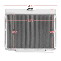 Spec'D Tuning Products - Spec-D 1967-1970 Ford Mustang/Fairlane/Ranchero Mercury Cougar 3-Row Radiator with Dual Fan Shroud Design - Image 1