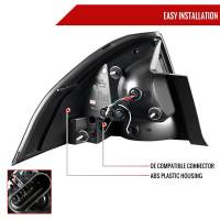 Spec'D Tuning Products - Spec-D 2006-2013 Chevrolet Impala/ 2014-2016 Impala Limited LED Tail Lights (Matte Black Housing/Clear Lens) - Image 5