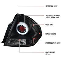 Spec'D Tuning Products - Spec-D 2006-2013 Chevrolet Impala/ 2014-2016 Impala Limited LED Tail Lights (Matte Black Housing/Clear Lens) - Image 6