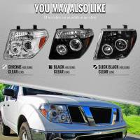 Spec'D Tuning Products - Spec-D 2005-2007 Nissan Pathfinder/ 2005-2008 Frontier Dual Halo Projector Headlights (Jet Black Housing/Clear Lens) - Image 4