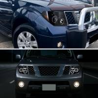 Spec'D Tuning Products - Spec-D 2005-2007 Nissan Pathfinder/ 2005-2008 Frontier Dual Halo Projector Headlights (Jet Black Housing/Clear Lens) - Image 7