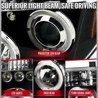Spec'D Tuning Products - Spec-D 2005-2007 Nissan Pathfinder/ 2005-2008 Frontier Dual Halo Projector Headlights (Matte Black Housing/Clear Lens) - Image 1