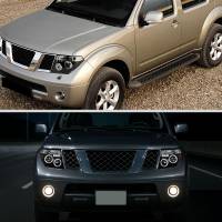 Spec'D Tuning Products - Spec-D 2005-2007 Nissan Pathfinder/ 2005-2008 Frontier Dual Halo Projector Headlights (Matte Black Housing/Clear Lens) - Image 7