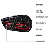 Spec'D Tuning Products - Spec-D 2005-2008 BMW E90 3 Series Sedan LED Tail Lights (Jet Black Housing/Clear Lens) - Image 7