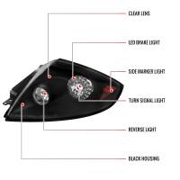 Spec'D Tuning Products - Spec-D 2006-2011 Mitsubishi Eclipse LED Tail Lights (Matte Black Housing/Clear Lens) - Image 6