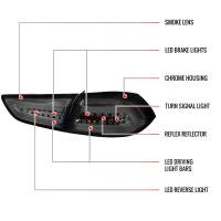 Spec'D Tuning Products - Spec-D 2008-2017 Mitsubishi Lancer / 2008-2015 Lancer EVO X Sedan LED Tail Lights (Chrome Housing/Smoke Lens) - Image 6