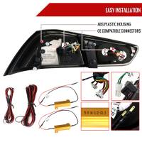 Spec'D Tuning Products - Spec-D 2008-2017 Mitsubishi Lancer / 2008-2015 Lancer EVO X Sedan LED Tail Lights (Matte Black Housing/Clear Lens) - Image 5