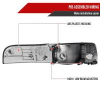 Spec'D Tuning Products - Spec-D 1998-2011 Ford Crown Victoria Factory Style Headlights w/ Corner Signal Lights (Chrome Housing/Clear Lens) - Image 5