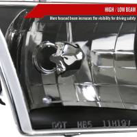 Spec'D Tuning Products - Spec-D 1998-2011 Ford Crown Victoria Factory Style Headlights w/ Corner Signal Lights (Matte Black Housing/Clear Lens) - Image 1