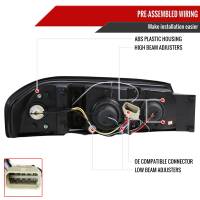 Spec'D Tuning Products - Spec-D 2000-2005 Chevrolet Impala Dual Halo Projector Headlights (Chrome Housing/Clear Lens) - Image 5