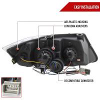 Spec'D Tuning Products - Spec-D 2006-2008 BMW E90 3 Series Sedan Dual Halo Projector Headlights w/ LED Light Strip (Matte Black Housing/Clear Lens) - Image 5