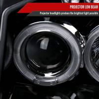 Spec'D Tuning Products - Spec-D 2001-2004 Nissan Frontier Dual Halo Projector Headlights (Glossy Black Housing/Smoke Lens) - Image 1
