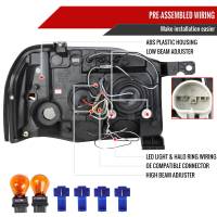 Spec'D Tuning Products - Spec-D 2001-2004 Nissan Frontier Dual Halo Projector Headlights (Glossy Black Housing/Smoke Lens) - Image 5