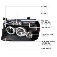 Spec'D Tuning Products - Spec-D 2001-2004 Nissan Frontier Dual Halo Projector Headlights (Matte Black Housing/Clear Lens) - Image 6