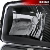Spec'D Tuning Products - Spec-D 1999-2007 GMC Sierra/Yukon/Yukon XL Factory Style Crystal Headlights w/ Amber Reflector & Bumper Lights (Matte Black Housing/Clear Lens) - Image 1