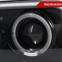 Spec'D Tuning Products - Spec-D 2001-2006 GMC Yukon + XL Denali/ 2002-2006 GMC Sierra Denali Dual Halo Projector Headlights w/ Bumper Lights (Jet Black Housing/Clear Lens) - Image 1