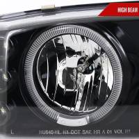 Spec'D Tuning Products - Spec-D 2001-2006 GMC Yukon + XL Denali/ 2002-2006 GMC Sierra Denali Dual Halo Projector Headlights w/ Bumper Lights (Jet Black Housing/Clear Lens) - Image 2
