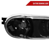 Spec'D Tuning Products - Spec-D 2001-2006 GMC Yukon + XL Denali/ 2002-2006 GMC Sierra Denali Dual Halo Projector Headlights w/ Bumper Lights (Jet Black Housing/Clear Lens) - Image 3