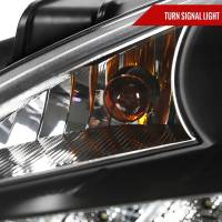 Spec'D Tuning Products - Spec-D 2010-2012 Hyundai Genesis Coupe Projector Headlights w/ SMD LED Light Strip (Matte Black Housing/Clear Lens) - Image 3