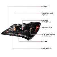 Spec'D Tuning Products - Spec-D 2010-2012 Hyundai Genesis Coupe Projector Headlights w/ SMD LED Light Strip (Matte Black Housing/Clear Lens) - Image 6