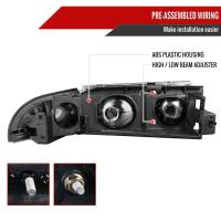 Spec'D Tuning Products - Spec-D 1991-1996 Chevrolet Caprice / 1994-1996 Impala Factory Style Crystal Headlights w/ Corner Signal Lights (Matte Black Housing/Clear Lens) - Image 5