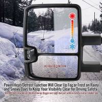 Spec'D Tuning Products - Spec-D 1999-2002 Chevrolet Silverado/Tahoe/Suburban/Avalanche GMC Sierra/Yukon/Yukon XL Power Heated Manual Extendable Chrome Towing Mirrors w/ Amber Lens LED Turn Signal & Clearance Lights - Image 7