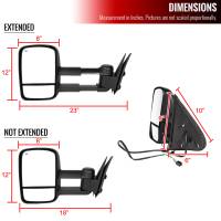 Spec'D Tuning Products - Spec-D 1999-2002 Chevrolet Silverado/Tahoe/Suburban GMC Sierra/Yukon XL Power Heated Manual Extendable Towing Mirrors - Image 6