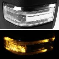 Spec'D Tuning Products - Spec-D 2007-2014 Ford F-150 Power Adjustable, Heated, & Manual Extendable Towing Mirrors w/ Clear Lens LED Turn Signal & Puddle Lights - Image 5