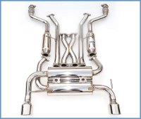 Invidia - Invidia 09+ FX35 2/4WD Gemini Rolled Stainless Steel Tip Cat-back Exhaust - Image 1
