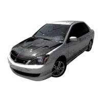VIS Racing - VIS Racing Carbon Fiber Hood EVO Style for Mitsubishi Lancer 4DR 04-07 - Image 1