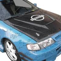 VIS Racing - VIS Racing Carbon Fiber Hood Invader Style for Nissan 200SX 2DR 95-99 - Image 1