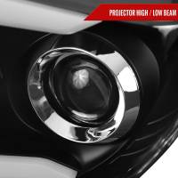 Spec'D Tuning Products - Spec-D 2014-2021 Toyota Tundra LED C-Bar Projector Headlights w/ Sequential Arrow Turn Signals (Matte Black/Clear Lens) - Image 1